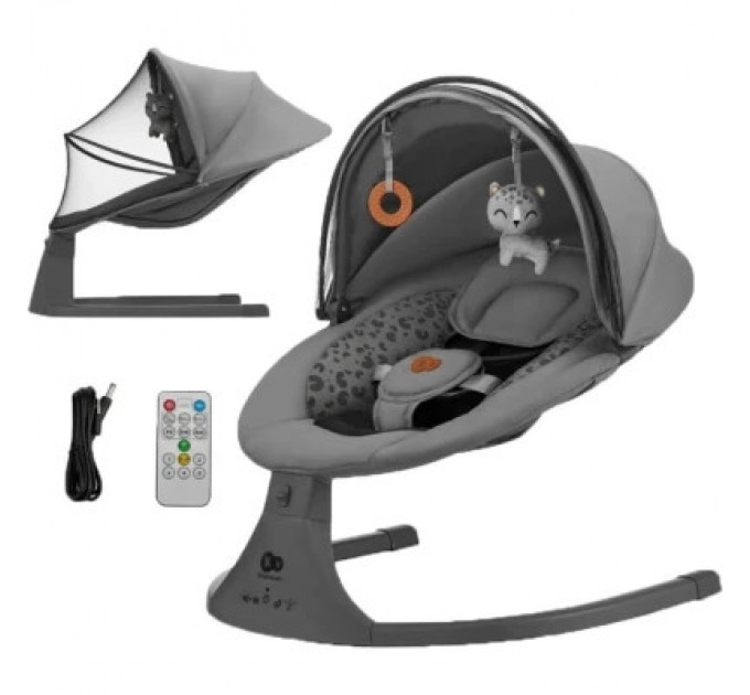 Крісло-гойдалка Kinderkraft Lumi 2 Dark Grey (5902533925025)