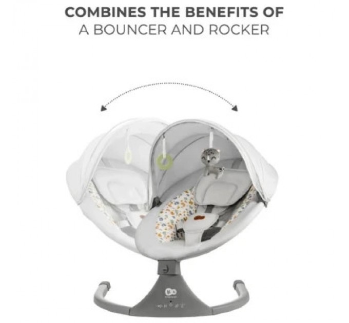 Крісло-гойдалка Kinderkraft Lumi 2 Light Grey (5902533925018)