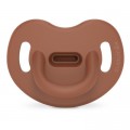 Пустушка Suavinex Colour Essence 0-6 міс, анатомічна силіконова, коричнева (308082)