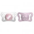 Пустушка Chicco Physioforma Micro силіконова від 0 до 2 місяців Для дівчаток 2 шт (75126.11)