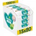 Pampers Дитячі вологі серветки Pampers Sensitive 15 x 80 шт. (8001841063188)