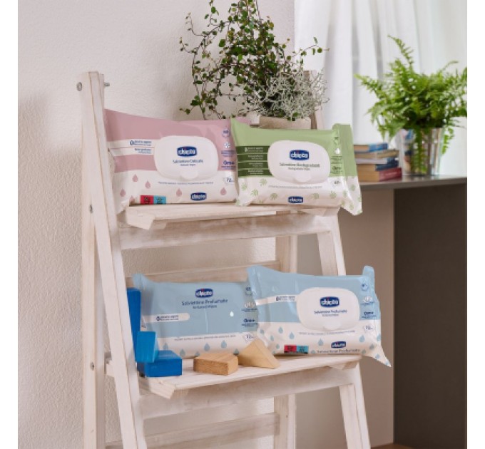 Дитячі вологі серветки Chicco м`які очищаючі, 72 шт. (12050.00)