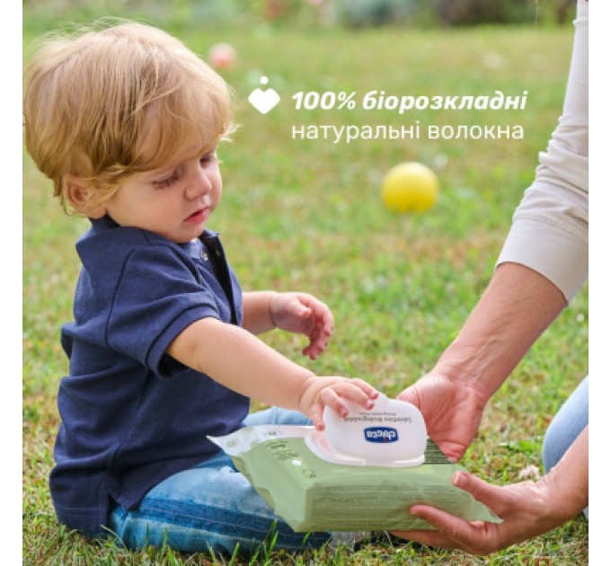 Дитячі вологі серветки Chicco м`які очищаючі, біорозкладні, 60 шт (12050.70)