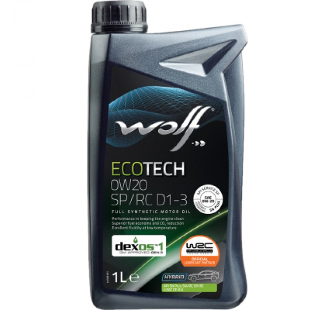 Моторна олива Wolf ECOTECH 0W20 SP/RC D1-3 1л (1049889)
