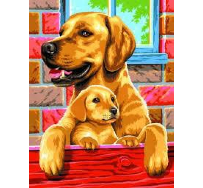 Sequin Art Набір для творчості Sequin Art PAINTING BY NUMBERS JUNIOR-PAIRS Dogs (SA0214)