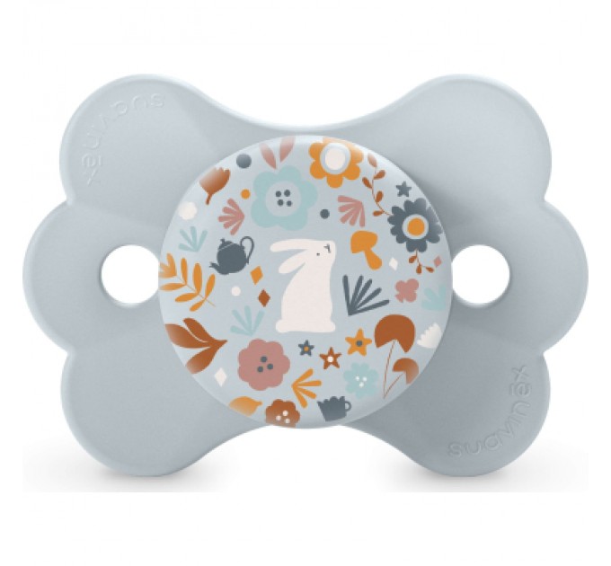 Пустушка Suavinex Wonderland у формі метелика, 0-6 міс. блакитна з малюнком (308776)