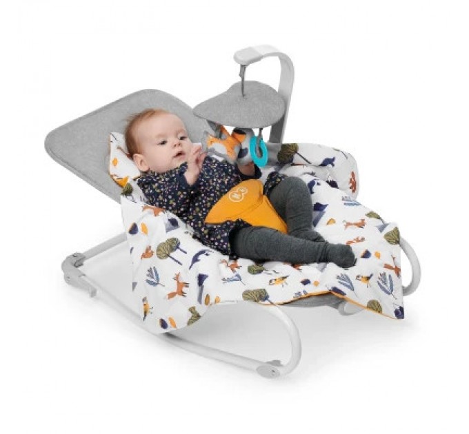 Крісло-гойдалка Kinderkraft шезлонг Felio 2 Forest Yellow (5902533921102)