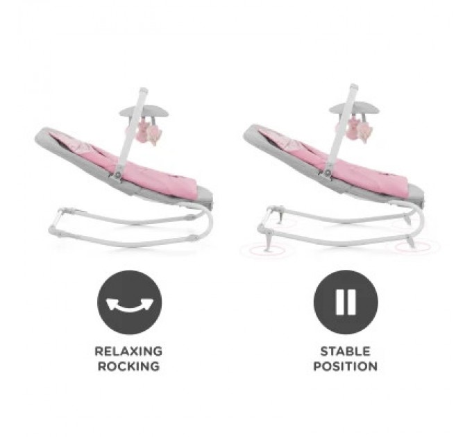 Крісло-гойдалка Kinderkraft шезлонг Felio 2 Peony Rose (5902533921096)