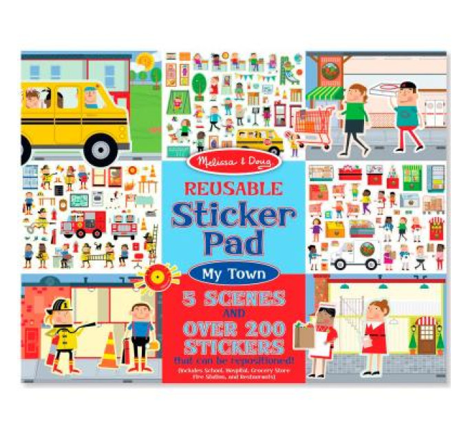 Melissa&Doug Набір для творчості Melissa&Doug Багаторазові наклейки Моє місто (MD19114)