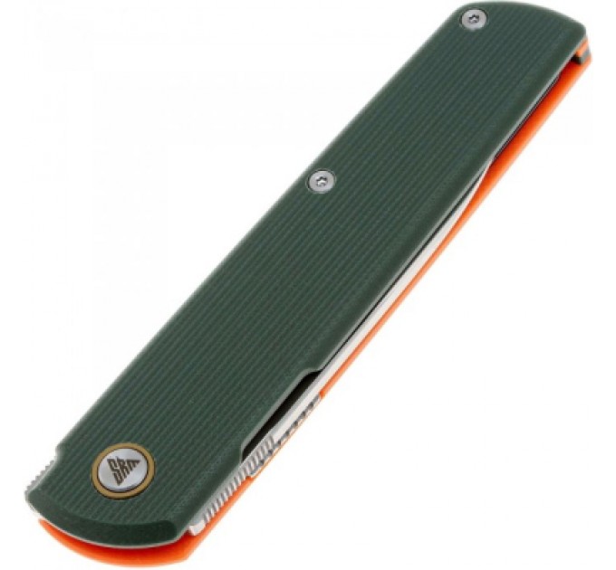 Ніж SRM Qrick, Sandvik14C28N, G10, помаранчево-зелений (408L-GX)