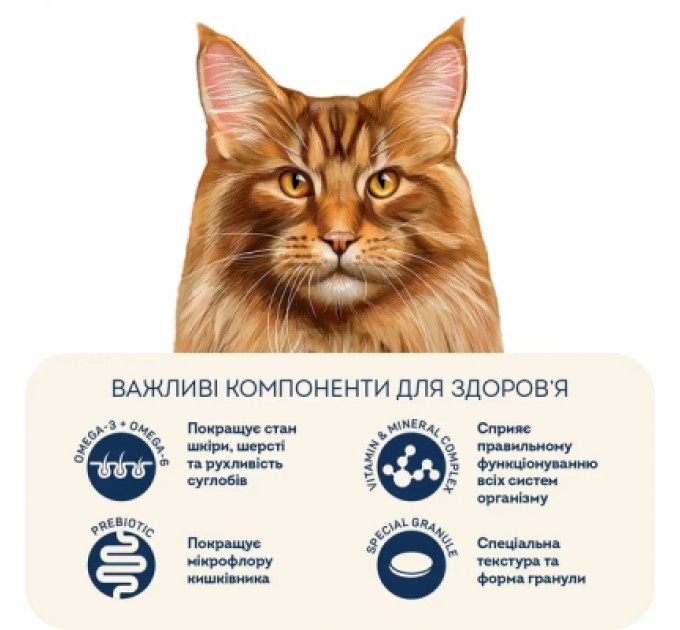 Сухий корм для кішок Home Food For large breeds з телятиною, лососем та в’яленими томатами 400 г (4820235021009)