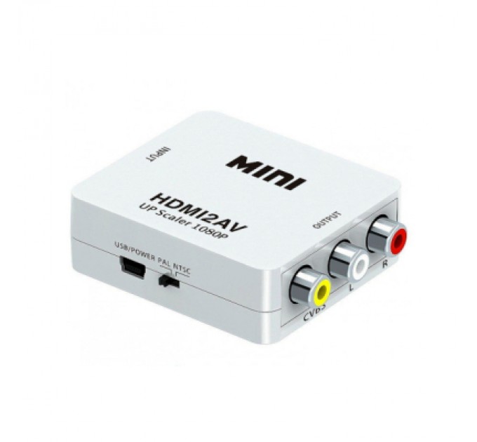 Voltronic Перехідник HDMI F to 3xRCA F AV 720P/1080P white Voltronic (YT-CM-HDMI/AV-W)