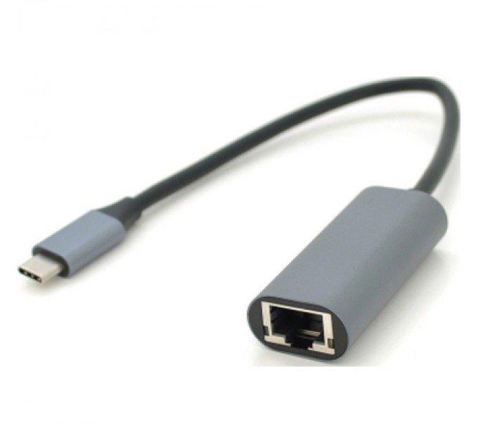 Voltronic Перехідник USB-C to RJ45 0.18m 1000Mbps gray Voltronic (YT-Type-C(M)/RJ-45(F)-G/27033)