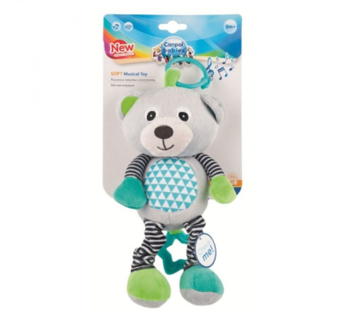 Брязкальце Canpol плюшева музична BEARS сіра (68/053_grey)