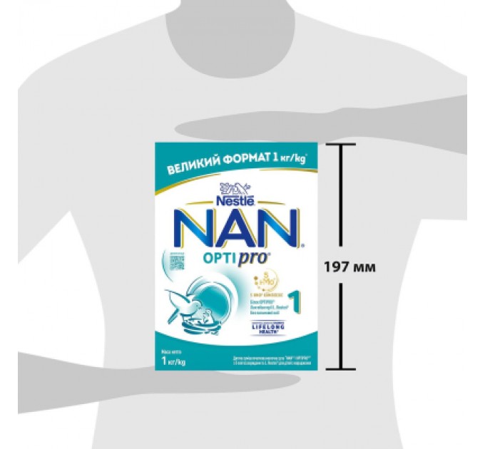 Nestle NAN Дитяча суміш Nestle NAN 1 Optipro з 5 олігосахаридами та L. Reuteri для дітей з народження 1 кг (1000003)