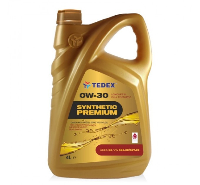 Моторна олива TEDEX SYNTHETIC PREMIUM SM/CF/EC 0W30  4л
