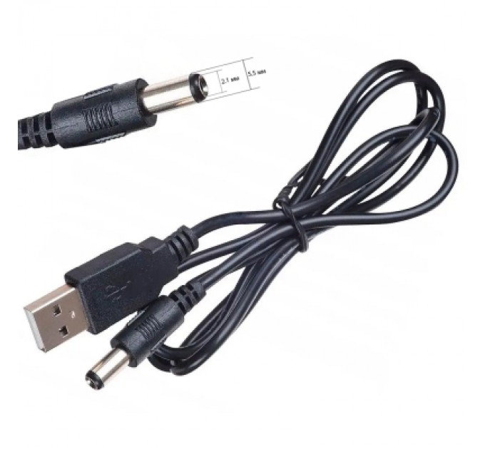Armorstandart Кабель живлення USB to DC 5.5x2.1 5V 1.0m Armorstandart (ARM79303)