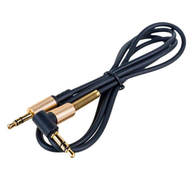 Кабель мультимедійний 3.5mm M to 3.5mm M 1.0m 90-degree UPA02 Black HOCO (6957531025665)