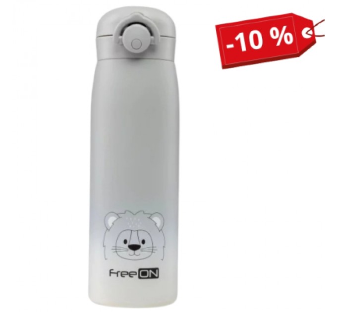 Поїльник-непроливайка FreeON термопляшка, сіра 480 мл (380715)
