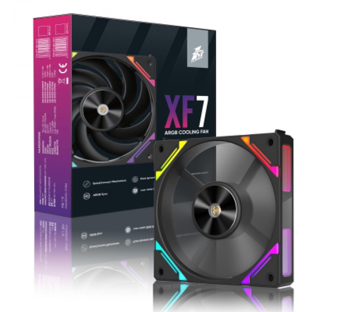 1stPlayer Кулер до корпусу 1stPlayer XF7 Black (XF7-BK-1IN1)