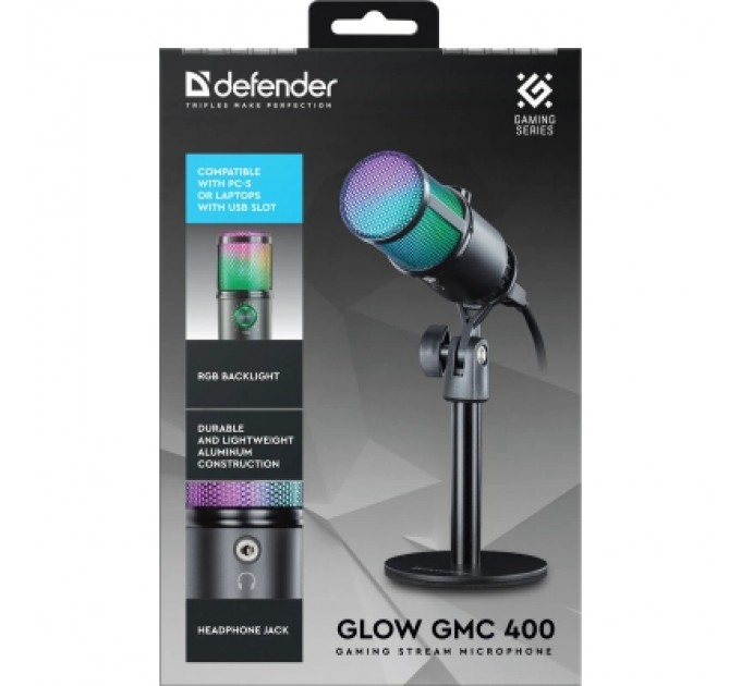 Defender Мікрофон Defender Glow GMC 400 USB RGB (64640)