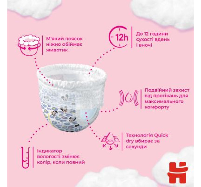 Huggies Підгузки Huggies Pants 5 M-Pack (12-17 кг) для дівчаток 96 шт (5029054568170)