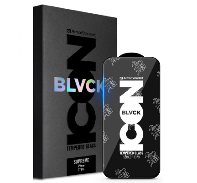 Скло захисне Armorstandart Supreme Black Icon Apple iPhone 17 Pro (ARM86400)