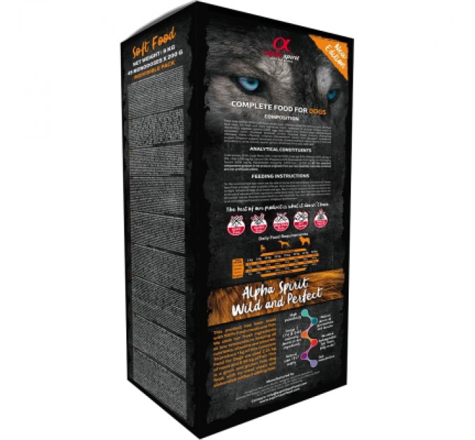 Напіввологий корм для собак Alpha Spirit Semi-Moist Multi-protein Box 9 кг + консерва (8436586310134)