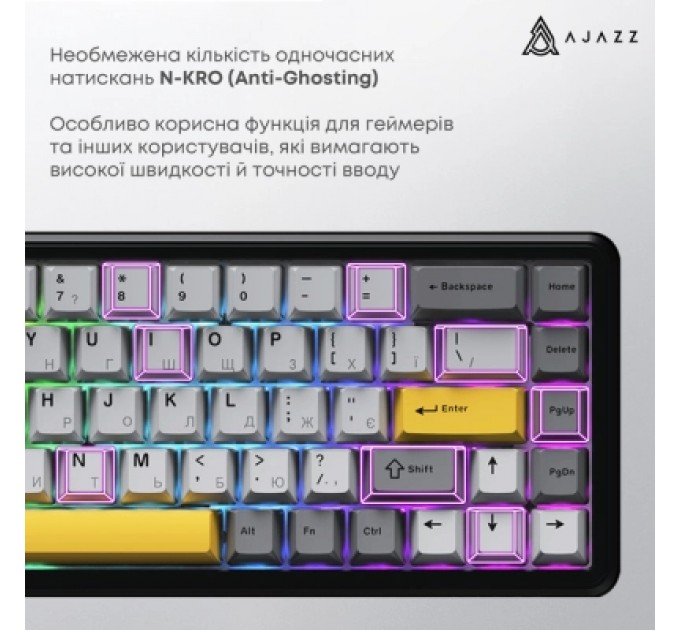 Клавіатура Ajazz AK680 MAX (8+8K) Magnetic Switch RGB Wireless/Bluetooth/USB Black (AK680-M-BGY-A)
