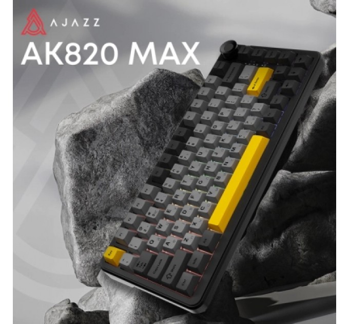 Клавіатура Ajazz AK820 MAX PLUS Daydream Switch RGB Wireless/Bluetooth/USB Black (AK820MAX-DD-BGY)