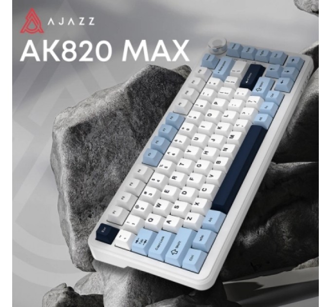 Клавіатура Ajazz AK820 MAX PLUS Daydream Switch RGB Wireless/Bluetooth/USB White (AK820MAX-DD-BWD)