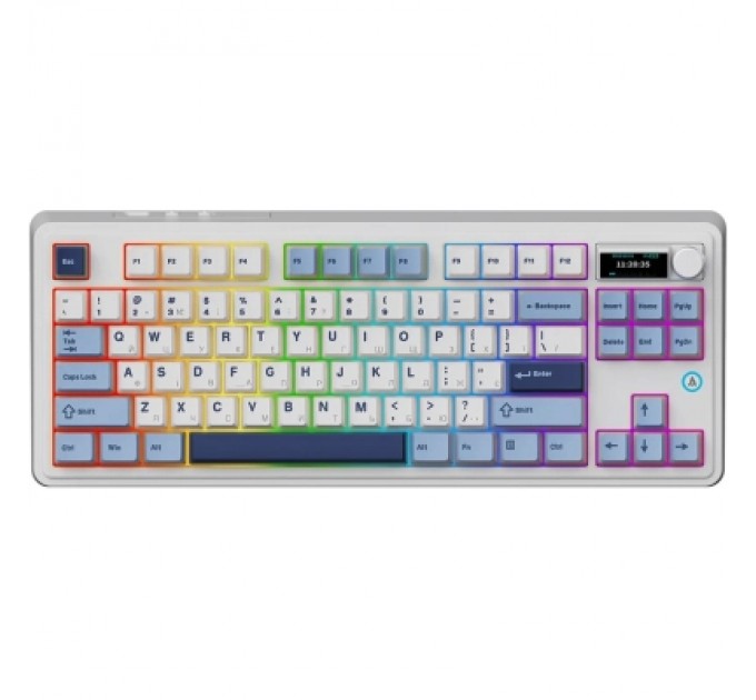 Клавіатура Ajazz AK870 PLUS Murad Switch RGB Wireless/Bluetooth/USB White (AK870-MU-BWD)