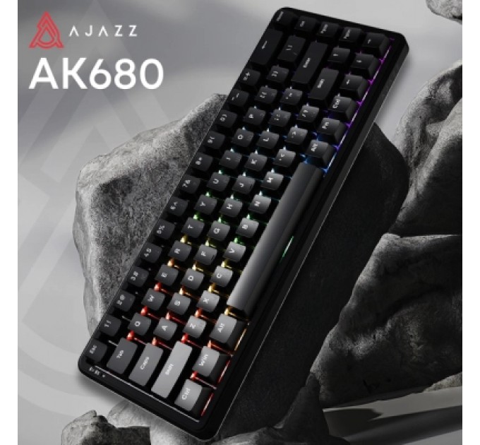 Клавіатура Ajazz AK680 MAX Magnetic Switch RGB USB Black (AK680-WM-B-A)