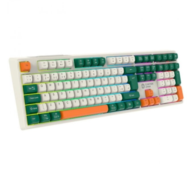 Клавіатура Canyon Shadder GKW-11 RGB Silent Wireless/Bluetooth/USB UA White (CND-SKBW11)