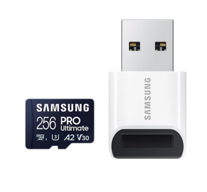 Карта пам'яті Samsung 256GB microSDXC class 10 UHS-I U3 V30 A2 Pro Ultimate (MB-MY256SB/WW)