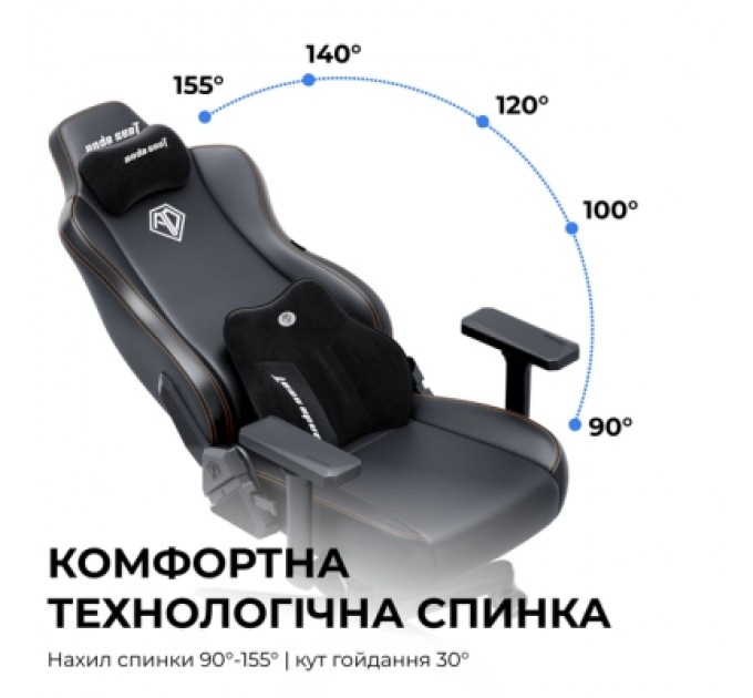 AndaSeat Крісло ігрове AndaSeat Kaiser 3E Fabric Size XL Grey (AD23YC-XL-09-G-CF-G01)