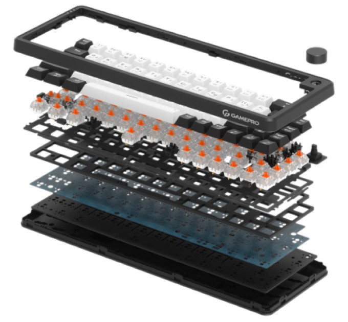 GamePro Клавіатура GamePro Asgard Valhalla MK210B Pro 65 RGB Wireless/Bluetooth/USB Black (MK210B Pro)