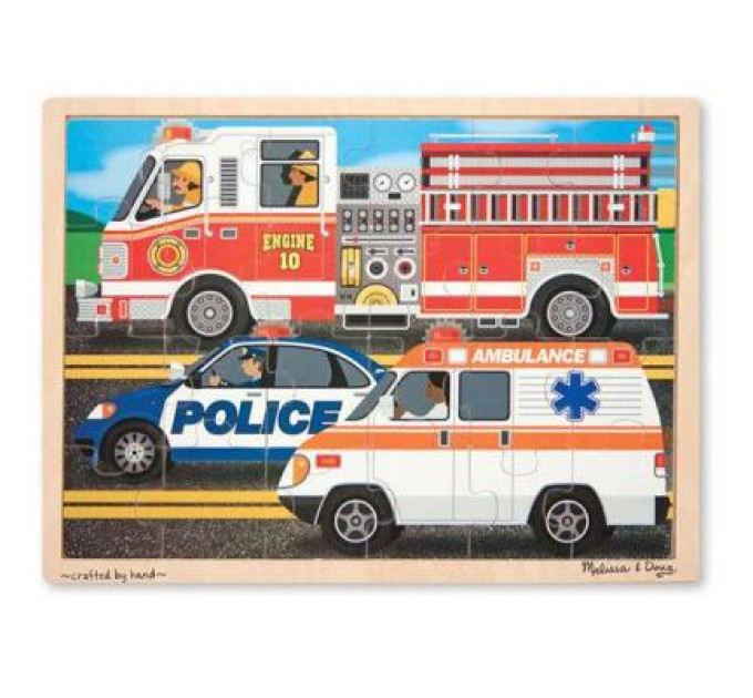 Melissa&Doug Пазл Melissa&Doug Спецмашини, 24 елемента (MD9062)
