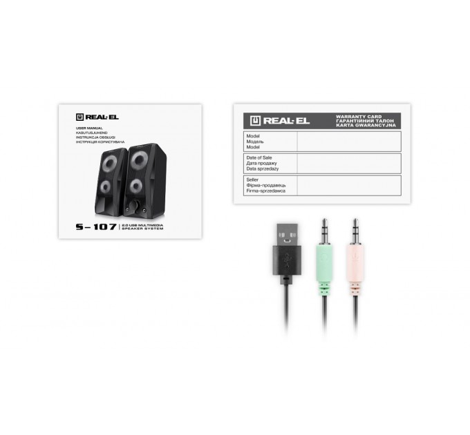 REAL-EL Акустична система REAL-EL S-107 Black