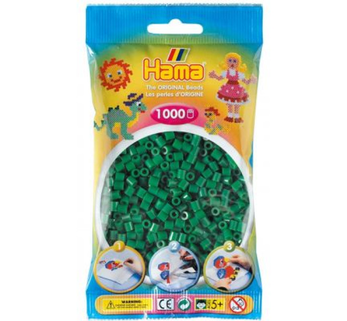Hama Набір для творчості Hama зелених намистин, 1000 шт термомозаіка (207-10)