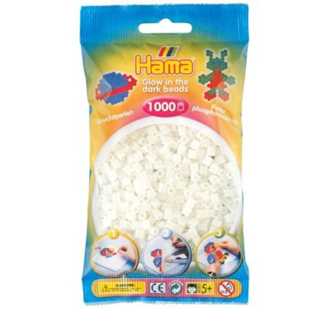 Hama Набір для творчості Hama зелених сяючих намистин Midi 1000 шт (207-55)