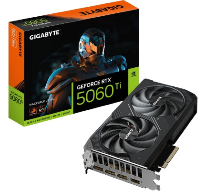 Відеокарта GIGABYTE GeForce RTX5060Ti 16Gb WINDFORCE OC (GV-N506TWF2OC-16GD)