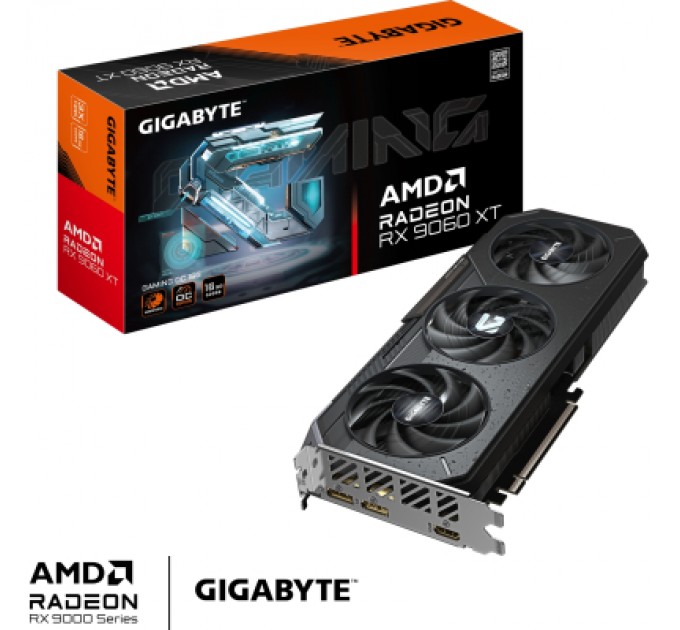 Відеокарта GIGABYTE Radeon RX 9060 XT 16Gb GAMING OC (GV-R9060XTGAMING OC-16GD)