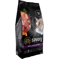 Сухий корм для кішок Savory Adult Cat Steril Fresh Lamb and Chicken 2 кг (4820232630112)