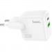HOCO Зарядний пристрій HOCO C111A Lucky 1xUSB-C PD30W + 1xUSB QC3.0 White (6931474790866)