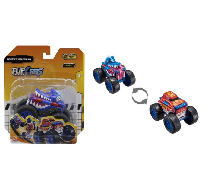 Flip Cars Машина Flip Cars 2 в 1 Монстр-трак Вовк (EU463875A-01)