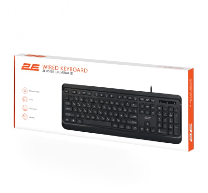 2E Клавіатура 2E 2E KS120 USB-A Black (2E-KS120UB_UA)