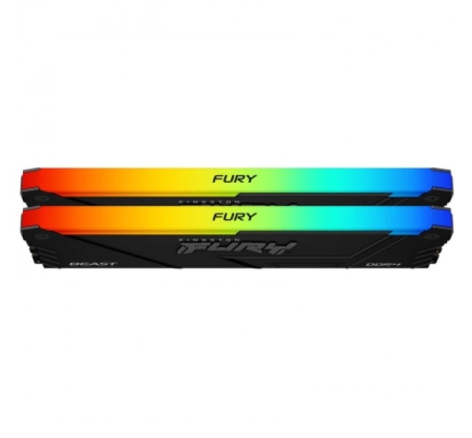 Kingston Fury (ex.HyperX) Модуль пам'яті для комп'ютера DDR4 16GB (2x8GB) 3200 MHz Beast Black Kingston Fury (ex.HyperX) (KF432C16BB2AK2/16WP)