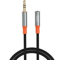 Кабель мультимедійний 3.5mm M to 3.5mm F 1.0m NB-R269A black XO (NB-R269A.black)