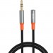 XO Кабель мультимедійний 3.5mm M to 3.5mm F 1.0m NB-R269A black XO (NB-R269A.black)